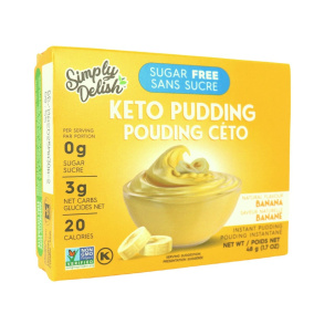Front of Simply Delish Keto Natural Banana Flavour Instant Pudding, 48g