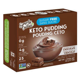 Front of Simply Delish Keto Chocolate Pudding, 48g