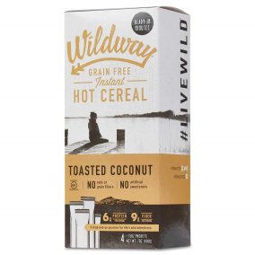Wildway Grain-Free Instant Hot Cereal Toasted Coconut, 4 Packets